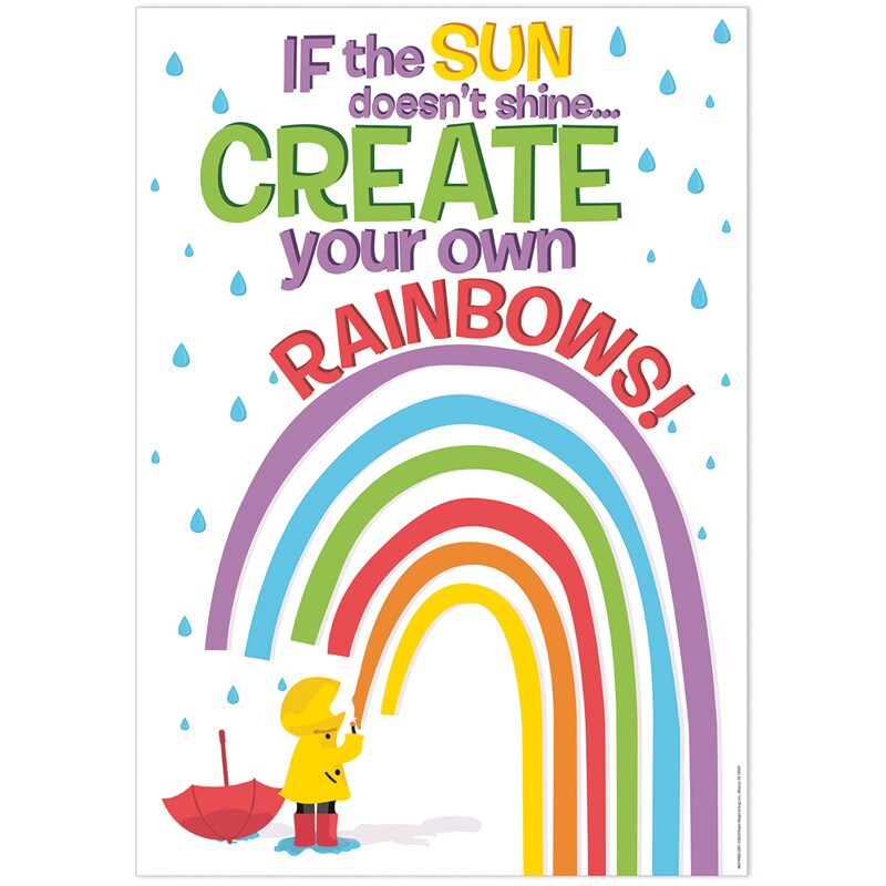 Growth Mindset Create Your Own Rainbows Poster, 13&#x22; X 19&#x22;