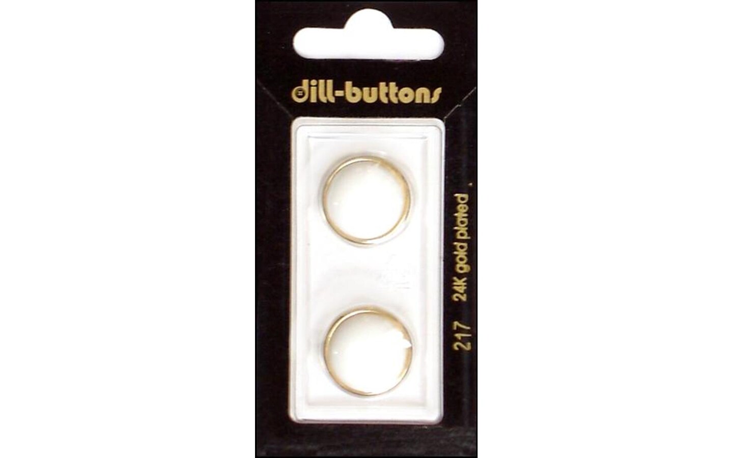 Dill Buttons 18mm 2pc Shank Metal Pure White