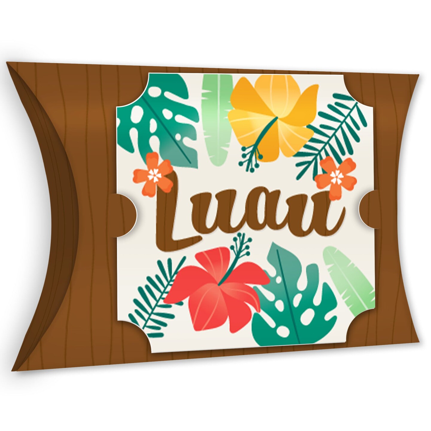 Big Dot of Happiness Tropical Luau - Favor Gift Boxes - Hawaiian Beach Party Large Pillow Boxes - Set of 12