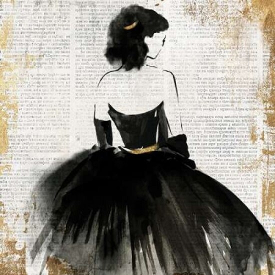 Lady in Black Dress Poster Print by PI Galerie
