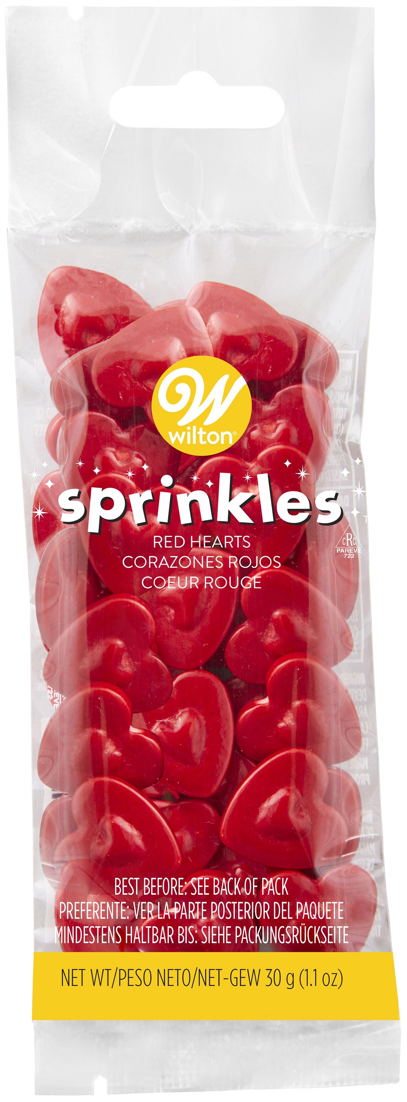 Wilton Jumbo Sprinkles Pouch 1.1oz-Red