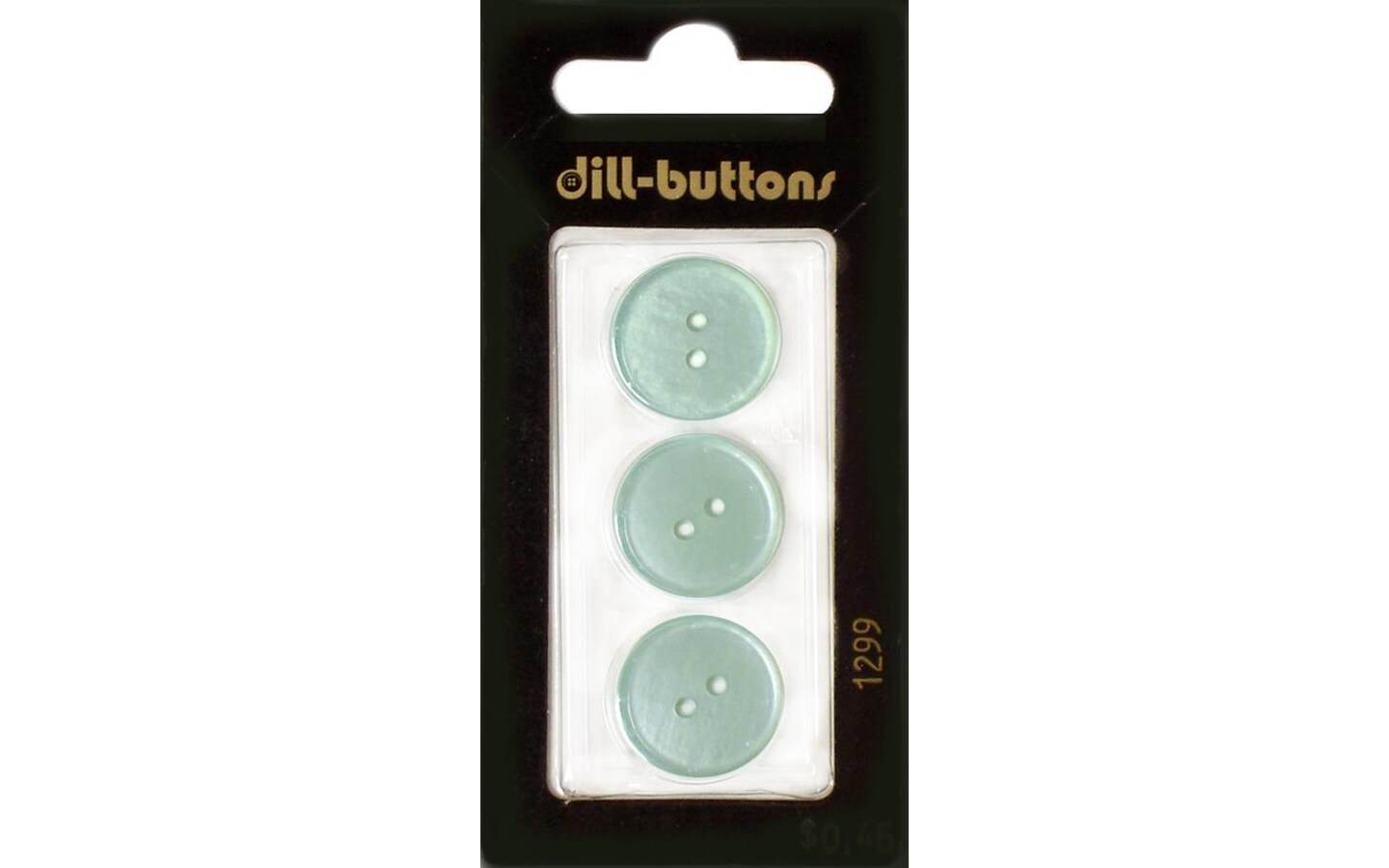 Dill Buttons 18mm 3pc 2 Hole Blue