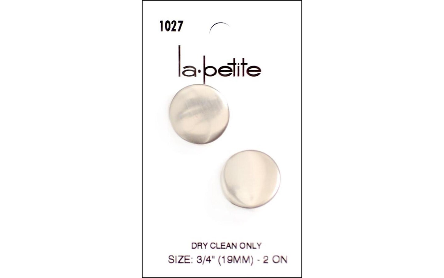 LaPetite Buttons 3/4&#x22; Shank Silver 2pc