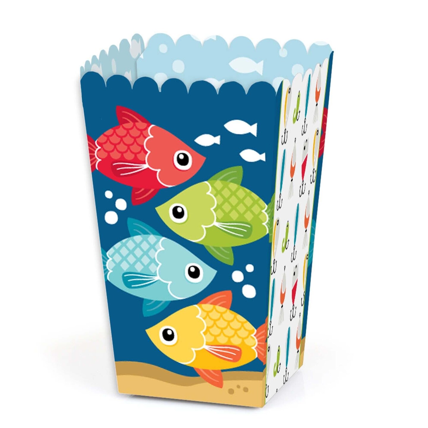 Big Dot of Happiness Let's Go Fishing - Fish Themed Birthday Party or Baby  Shower Favor Popcorn Treat Boxes - Set of 12