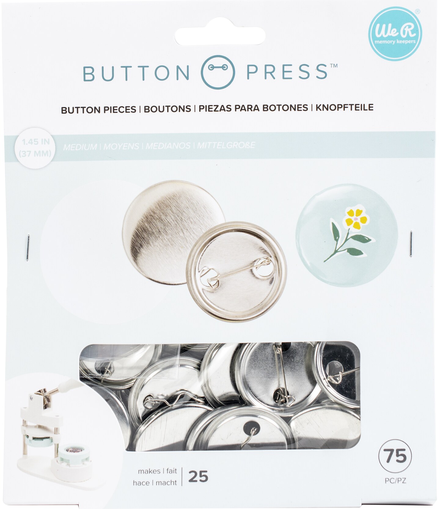 We R Memory Keepers Button Press Refill Pack 25/Pkg-Medium (37Mm)