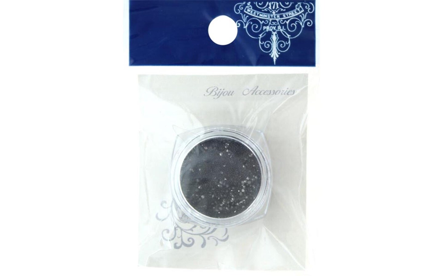 Resinate Bead Glass w/Chaton 3gm Black