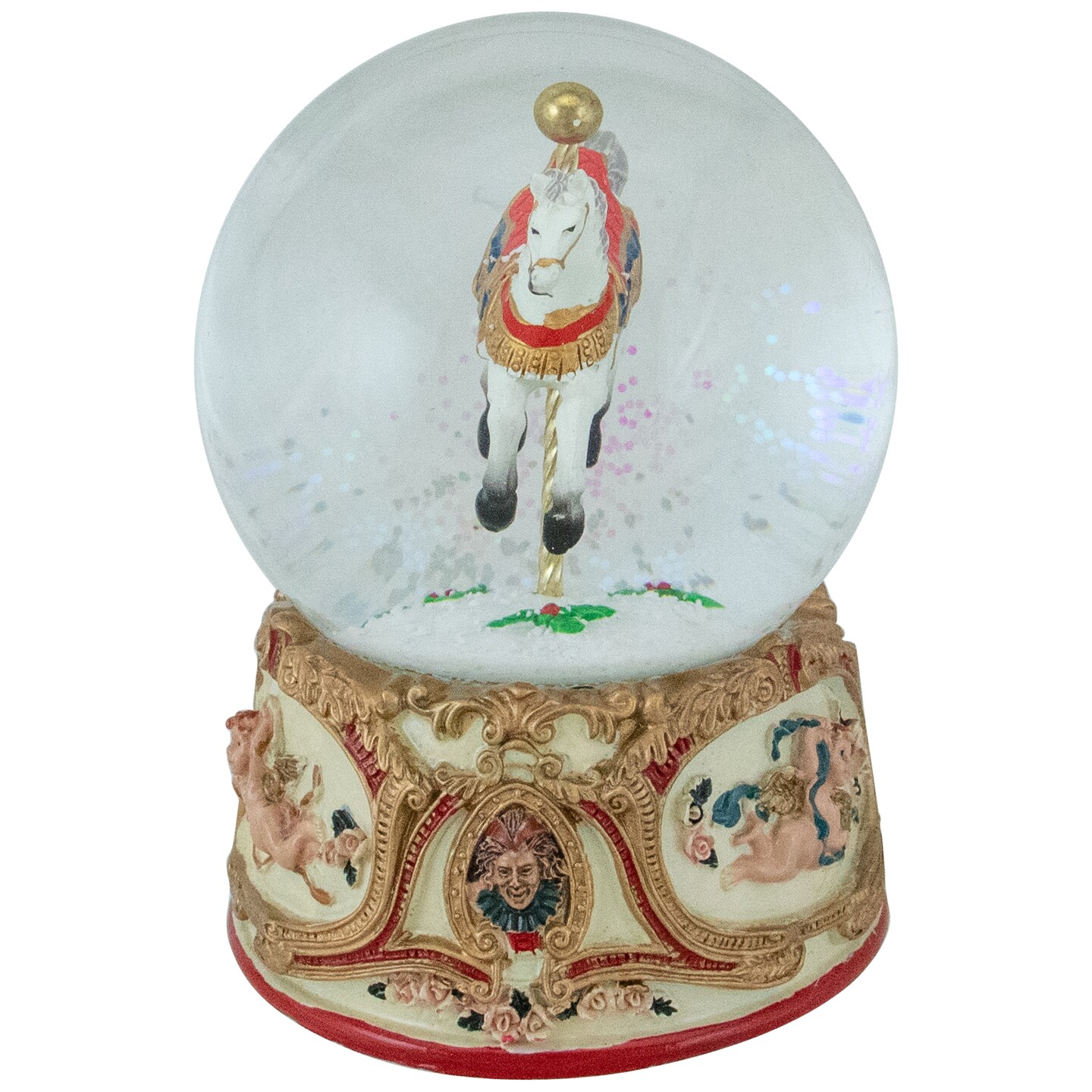 Northlight Musical Carousel Horse Christmas Snow Globe - 5.5&#x22;