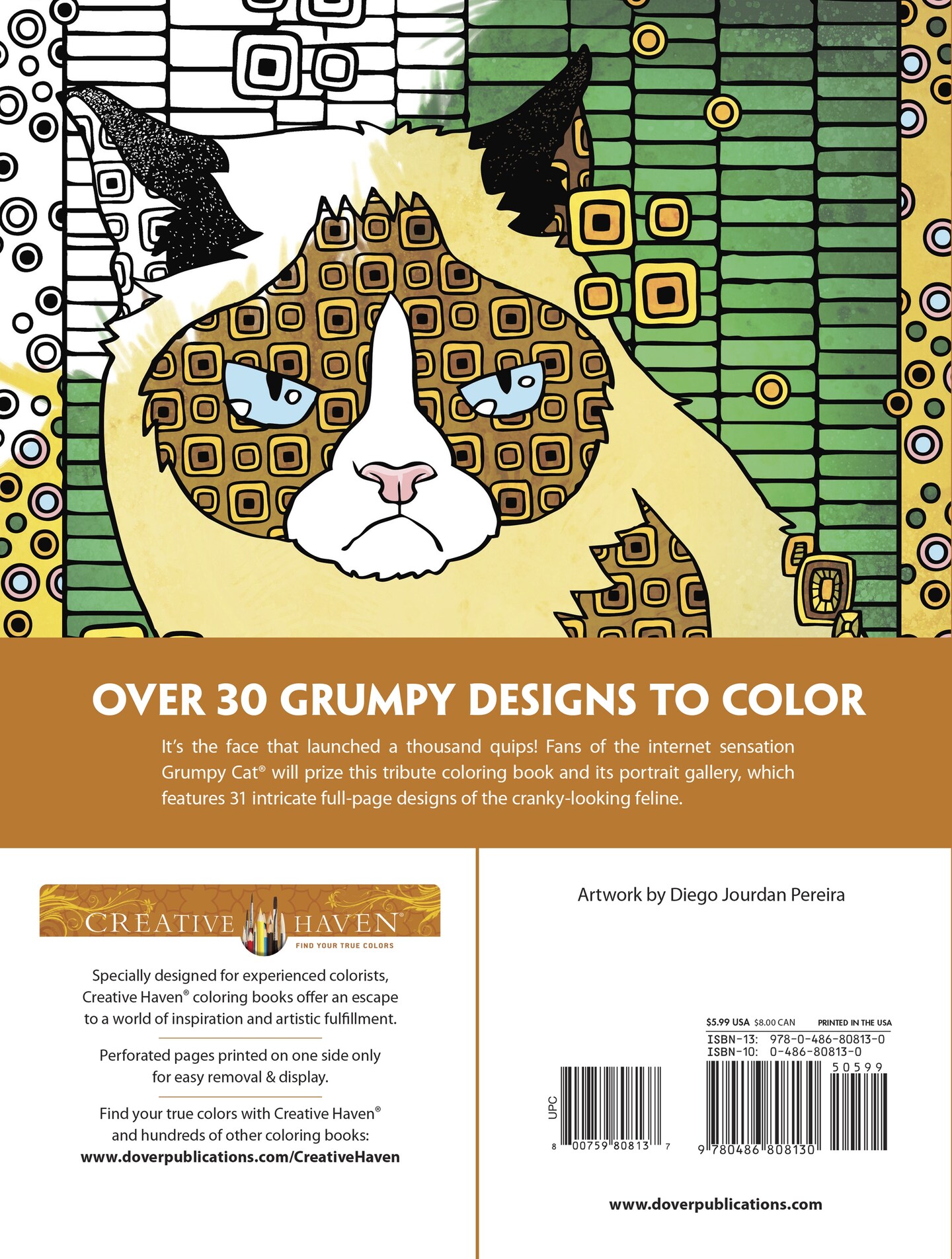 Creative Haven: Grumpy Cat Hates Coloring Coloring Book-Softcover