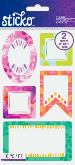 Sticko Brushstroke Labels Double Sticker Pack