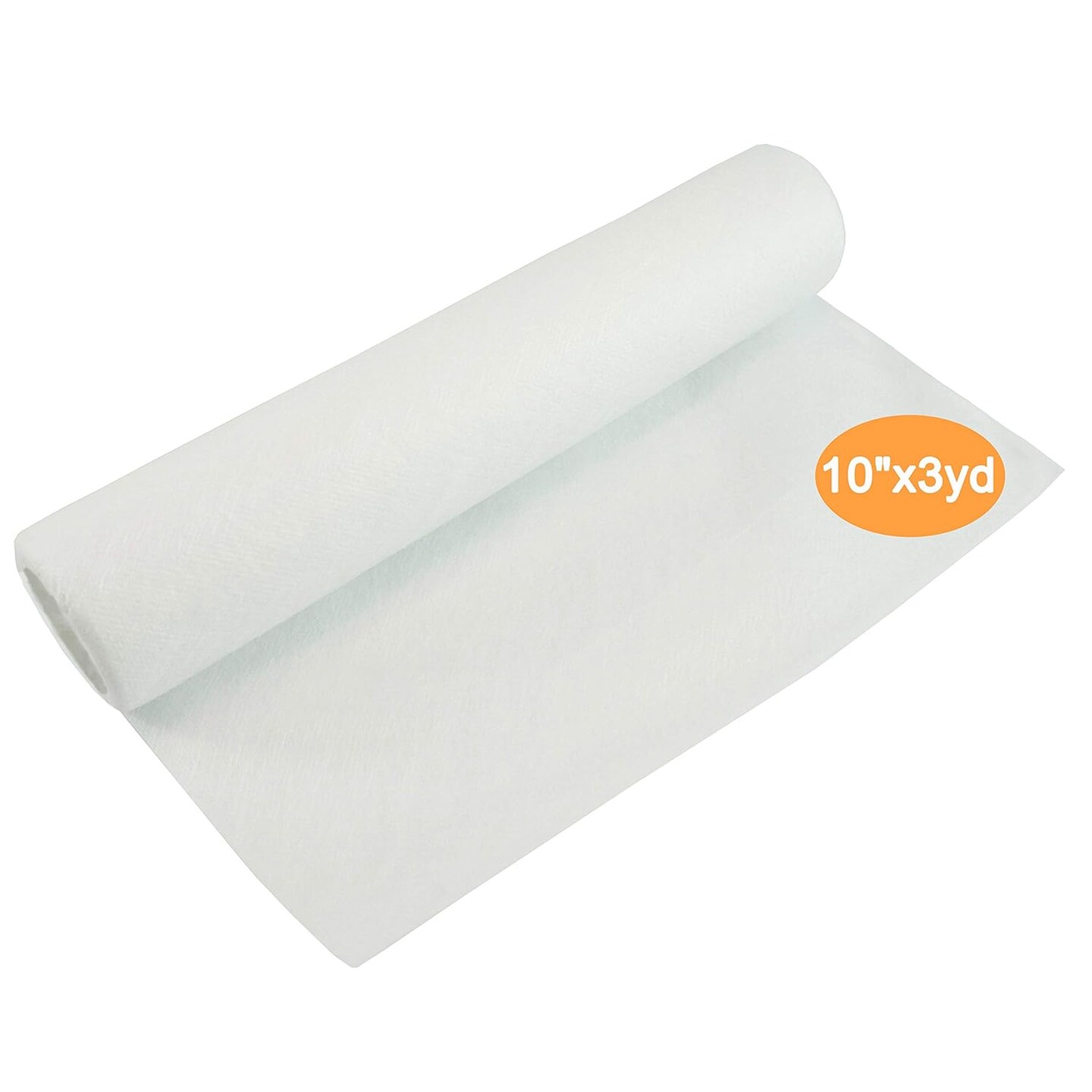 Water Soluble Machine Embroidery Stabilizer Backing &#x26; Topping 10&#x22; x 3 Yd roll - Light Weight - Cut into Variable Sizes for Machine Embroidery and Hand Sewing