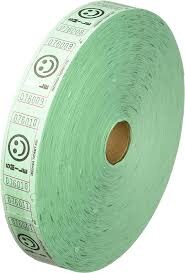 Bulk 12,000 Pieces Green Coupon Double Roll Tickets