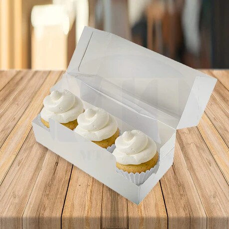 9 x 4 x 3.5&#x22; White Bakery Boxes with Window Pastry Boxes for Cakes, Cookies and Desserts