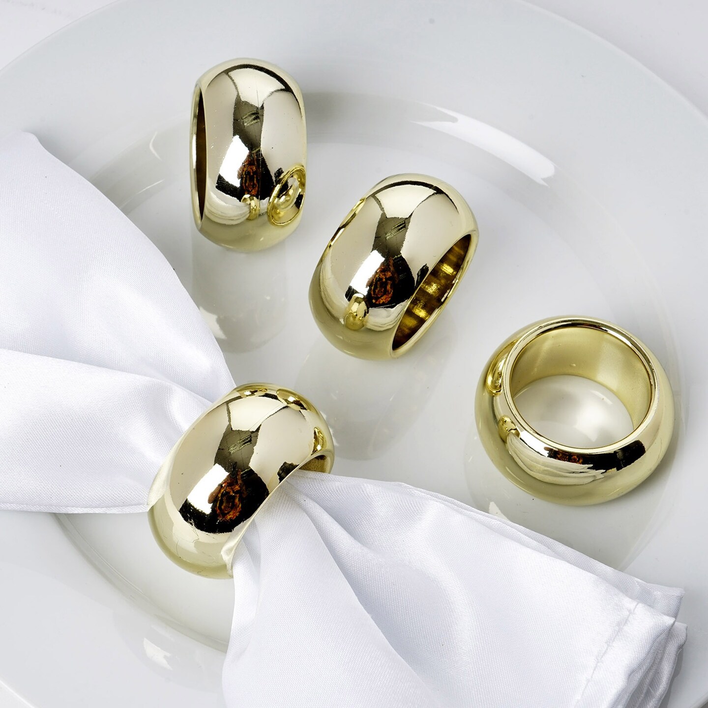 24-Pieces Acrylic Napkin Rings Set