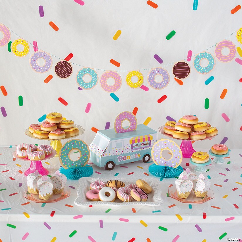 40" x 100 ft. Birthday Sprinkles Disposable Plastic Tablecloth Roll