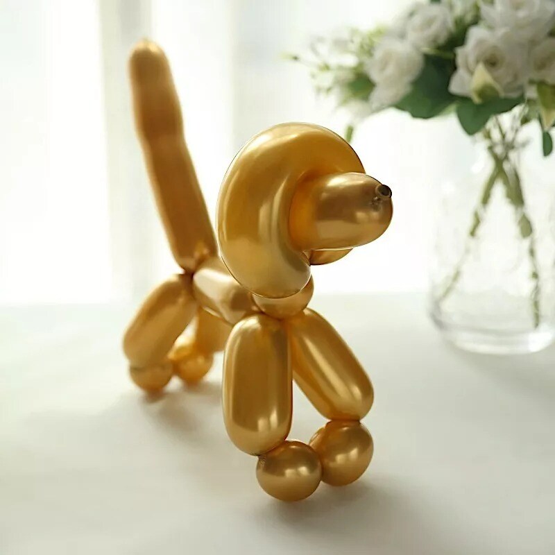 50 GOLD 30&#x22; Long Modeling Twisting Metallic Latex BALLOONS