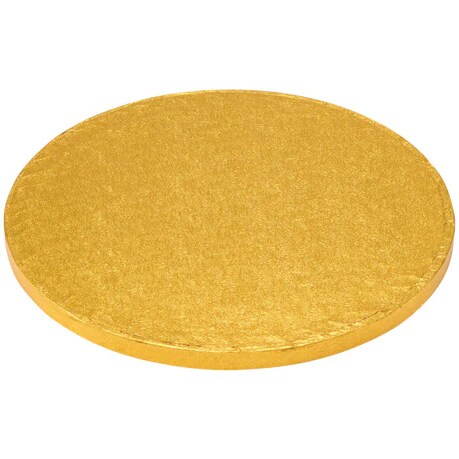 10&#x22; Round Gold Foil Cake Board Drum