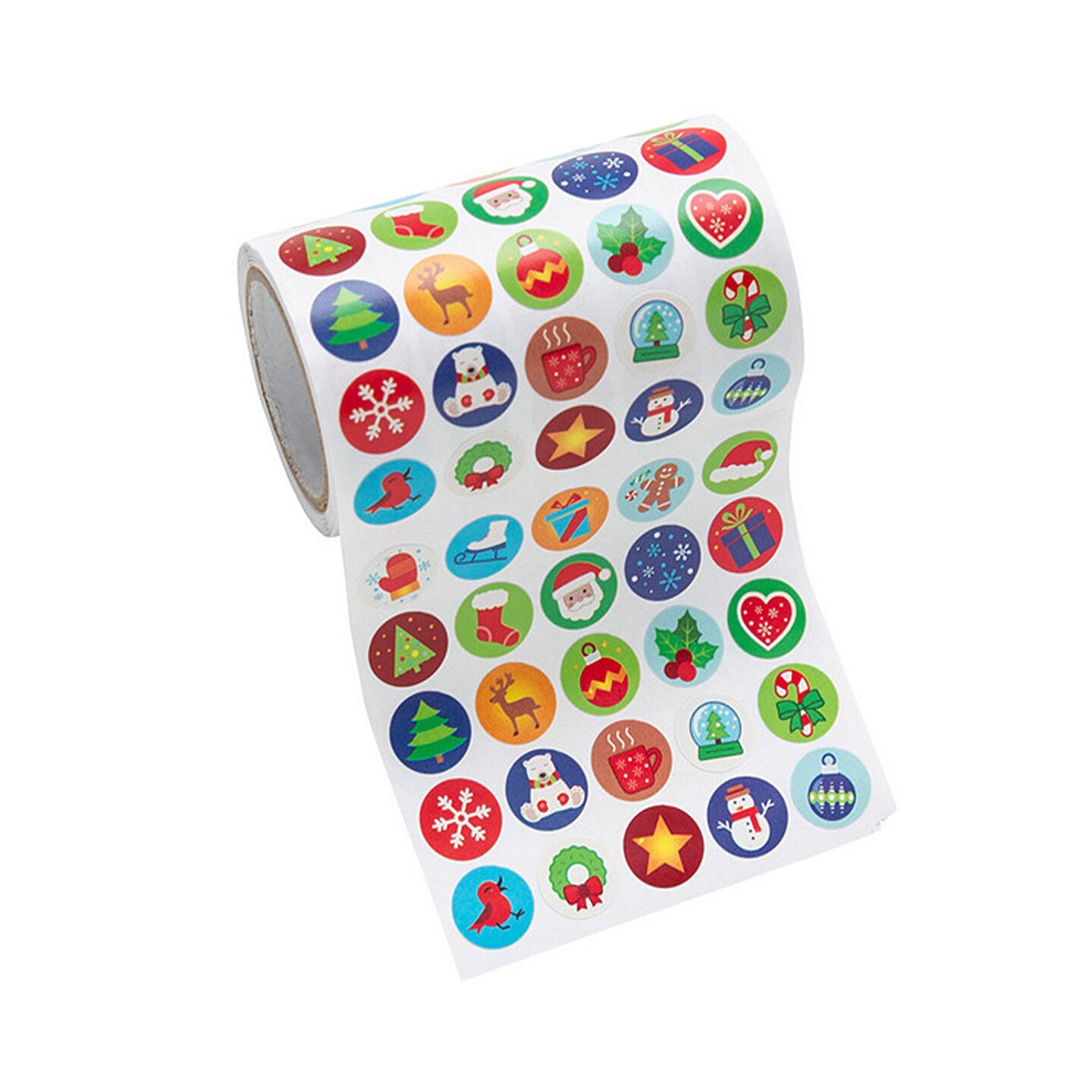Mini Christmas Sticker Roll Bulk 1000 Pc.