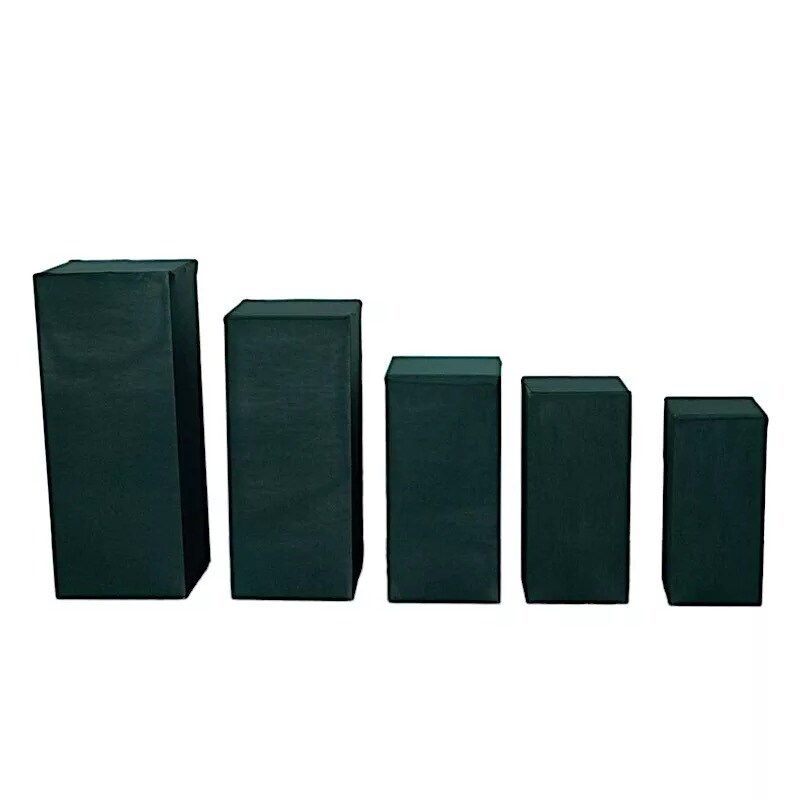 5 HUNTER GREEN Fitted Spandex Rectangular Display STAND COVERS