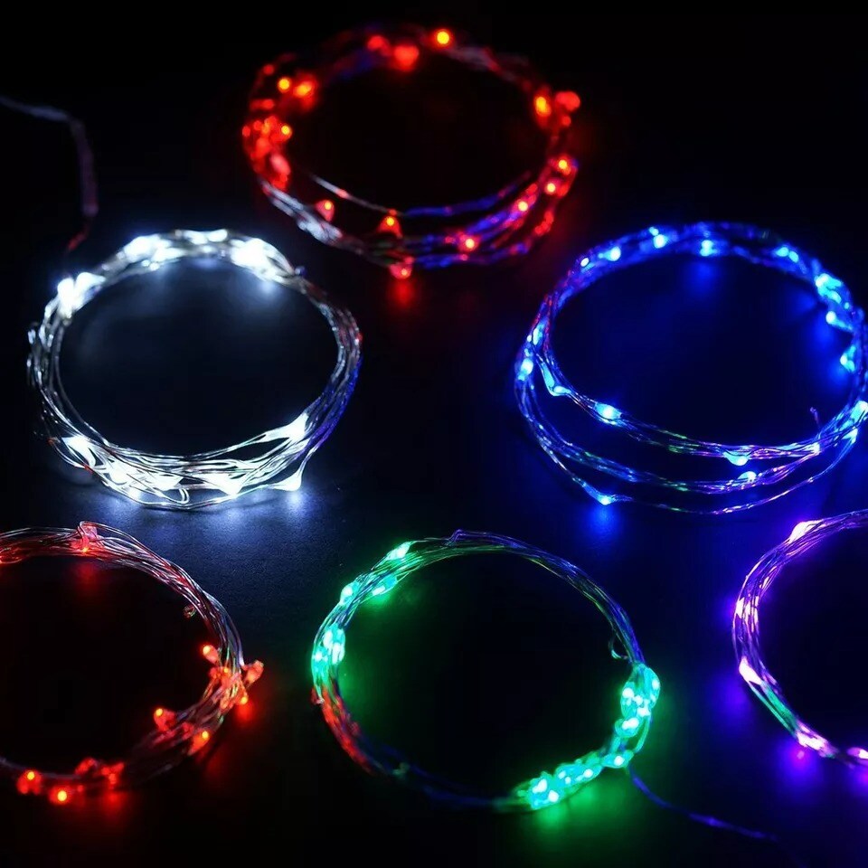 90&#x22; White Fairy LED Lights Garland Battery Wedding Party Centerpieces