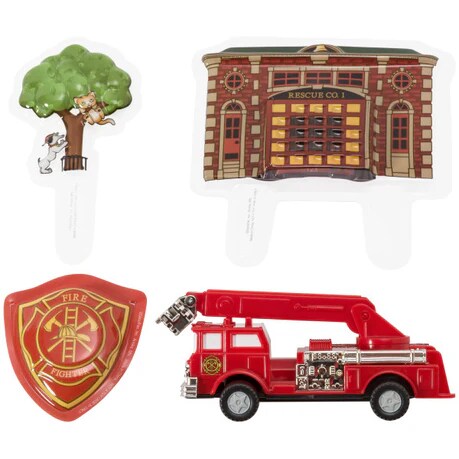 Fire Truck &#x26; Station Cake Decorating Kit