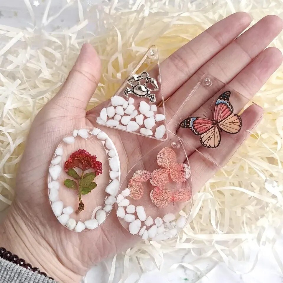 5 Pcs Large Resin Earrings Mold Set