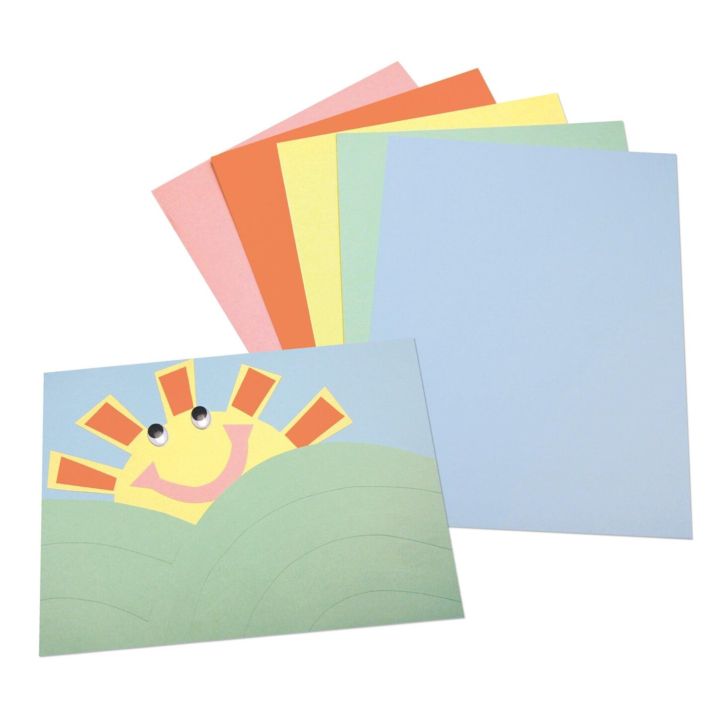 Pastel Tagboard, 5 Assorted Colors, 9&#x22; x 12&#x22;, 100 Sheets Per Pack, 2 Packs