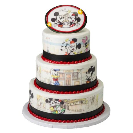Mickey Mouse &#x26; Friends Cafe Minnie Edible Cake Image PhotoCake&#xAE;