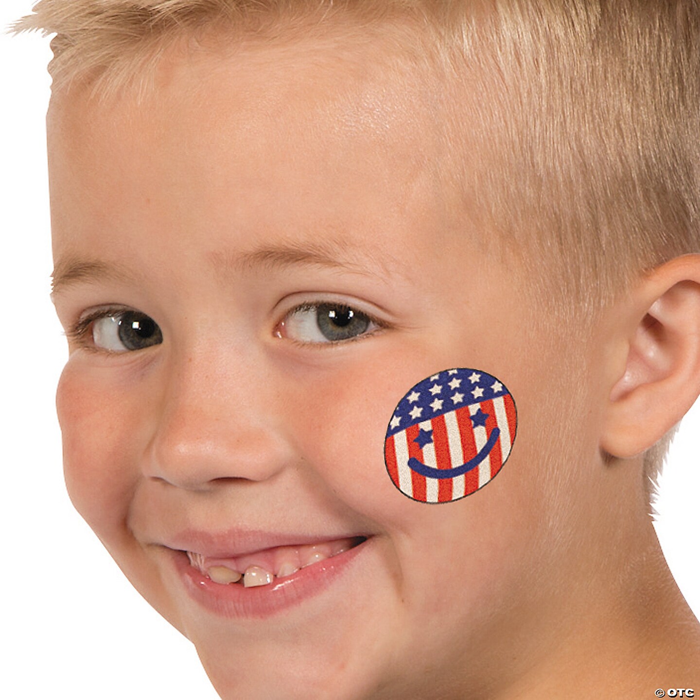 1 1/4&#x22; - 1 1/2&#x22; Bulk 72 Pc. Patriotic Paper Temporary Tattoos - 72 Pc.