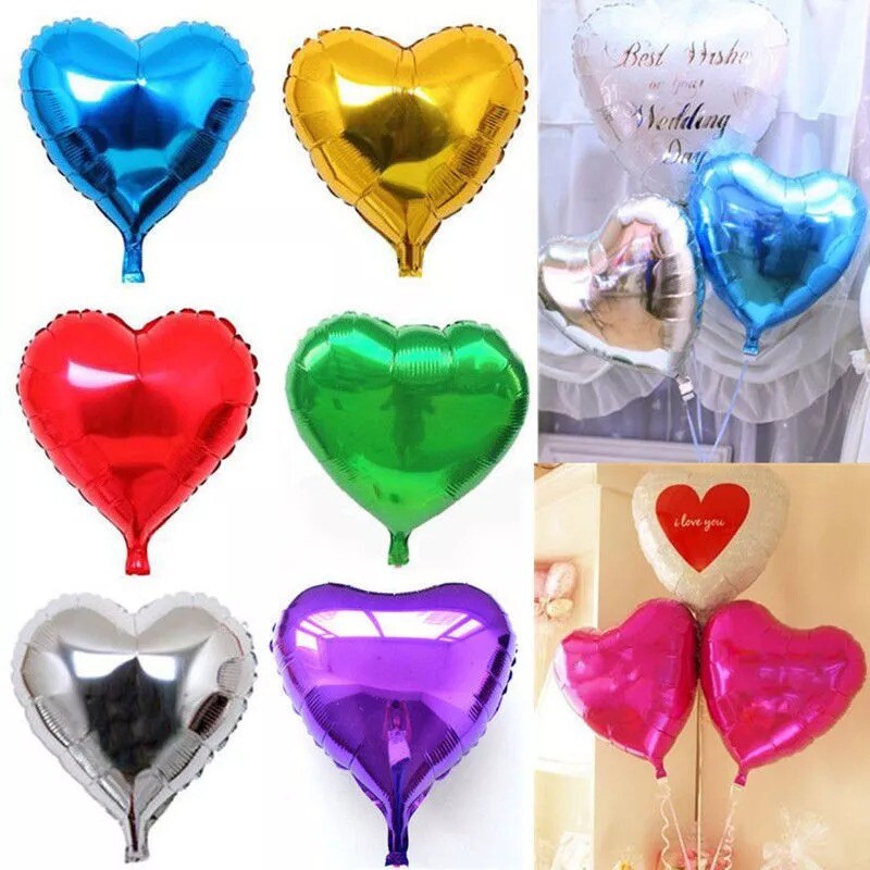 6 PCS Love Heart Helium Balloons