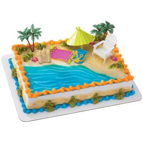Beach Chair &#x26; Umbrella Cake Kit 6-Piece set