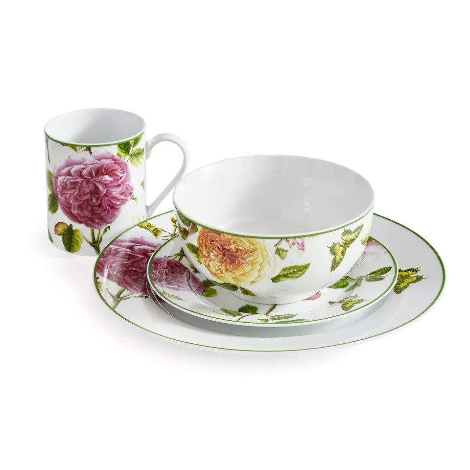 Portmeirion Home 16-Piece Dinnerware Set - Roses