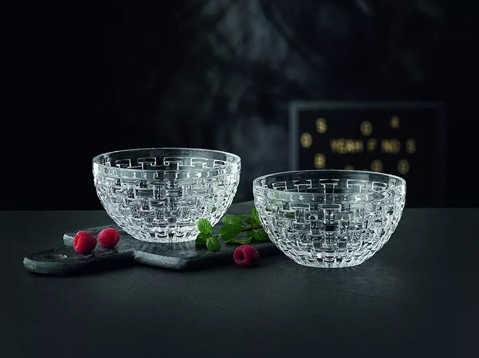 Nachtmann Bossa Nova Round 6 Inch Bavarian Fine Crystal Bowl, Set of 2