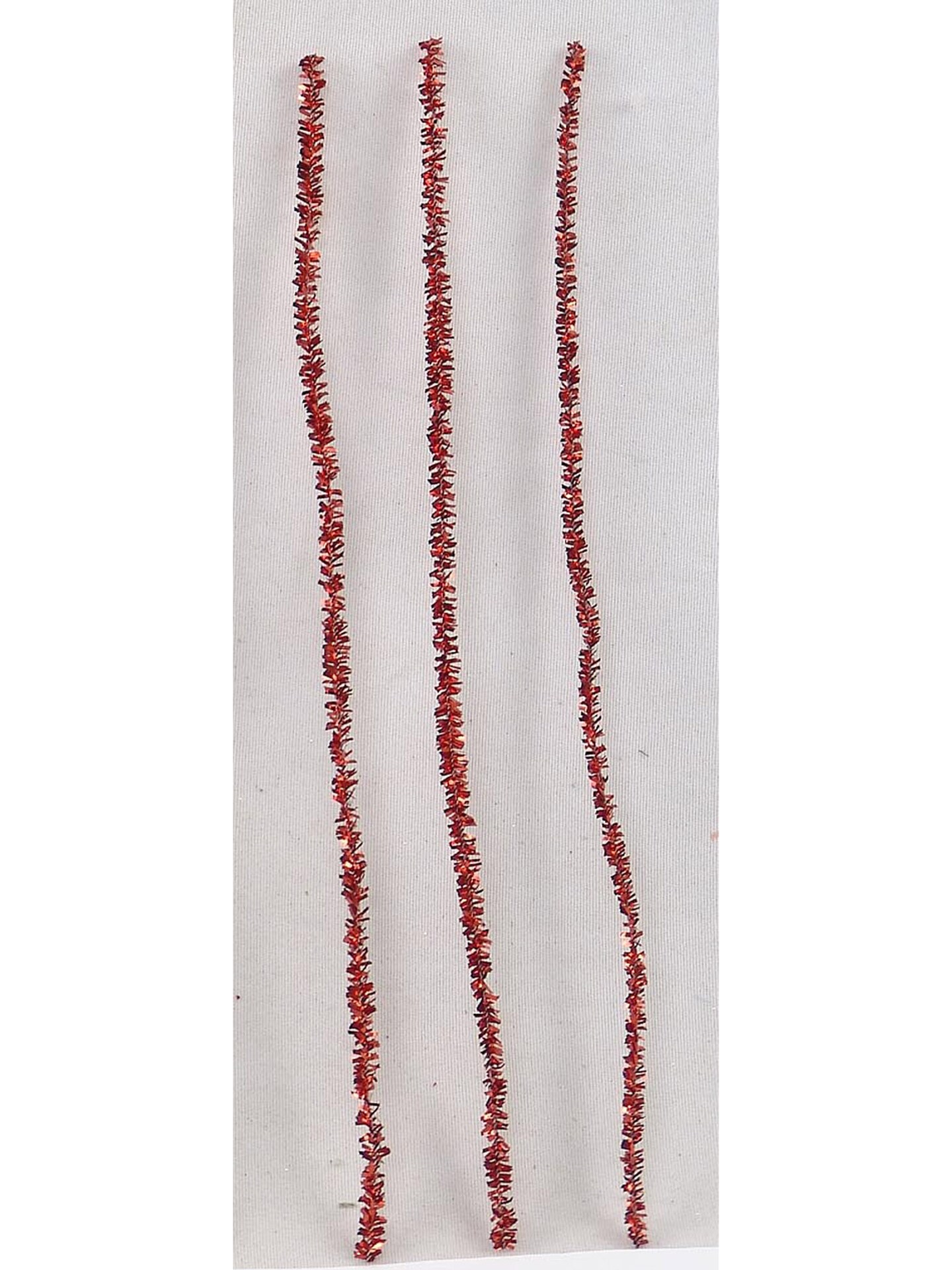 12&#x22; Glitter Pipe Cleaner Chenille Stem Red Box of 100