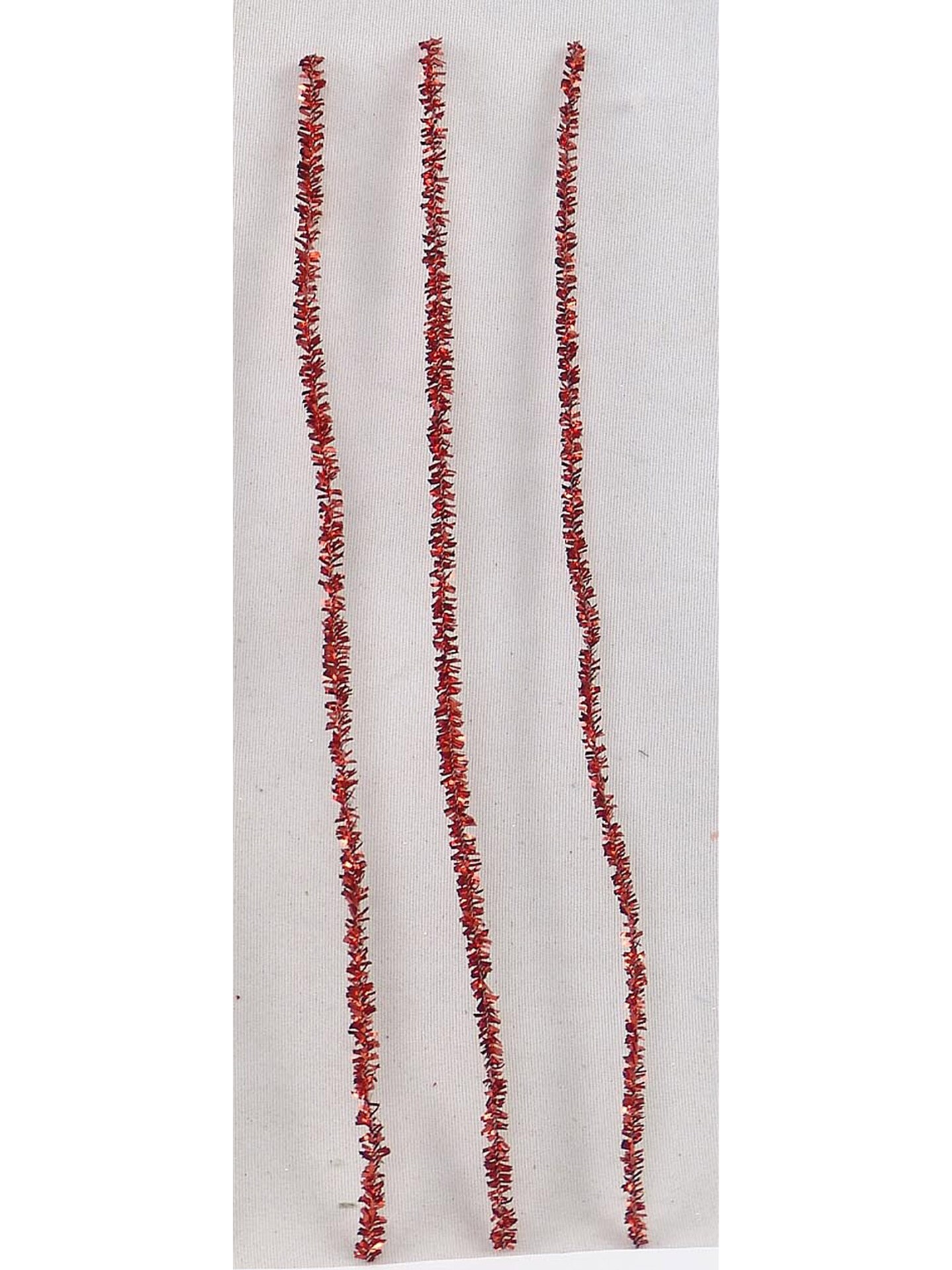 12" Red Glitter Chenille Stems - Box of 100, Pipe Cleaners - Perfect for Crafts, Wreaths, Ornaments - Festive Holiday Decorations, Floral Home by Artificial Flowers