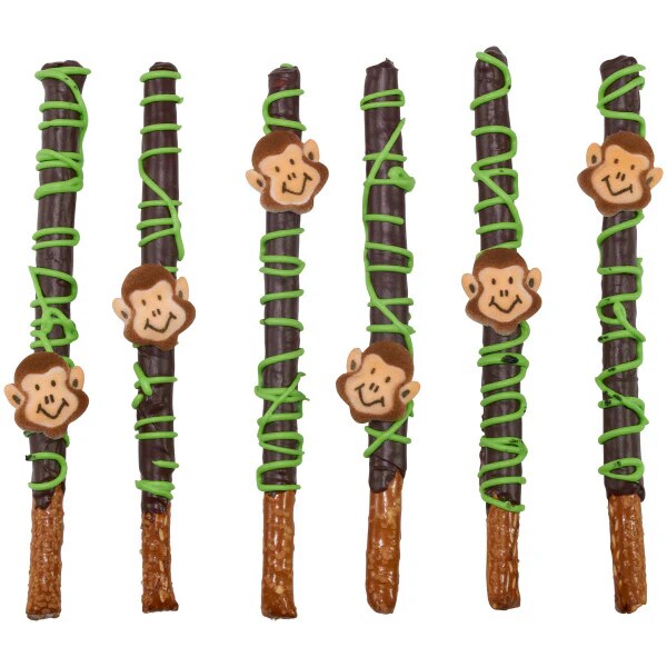 Jungle Animal Sugar Dec Ons Edible Cake Decorations 128 Count for Desserts