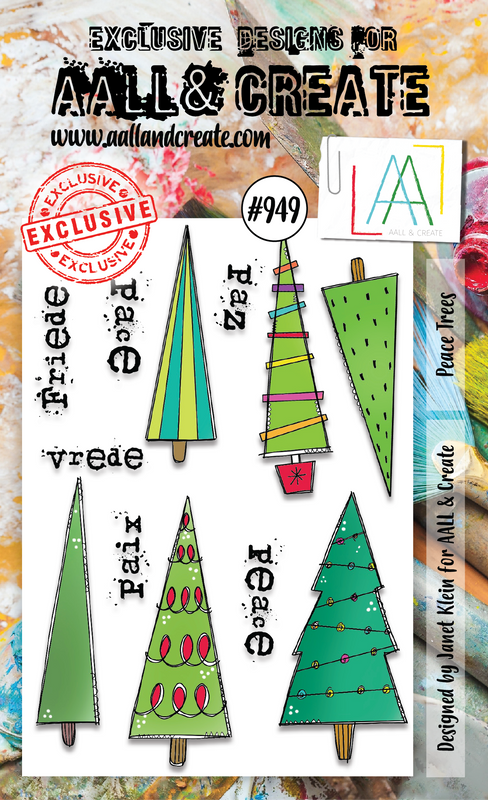 AALL and Create  A6 Stamp Set - #949 - Peace Trees