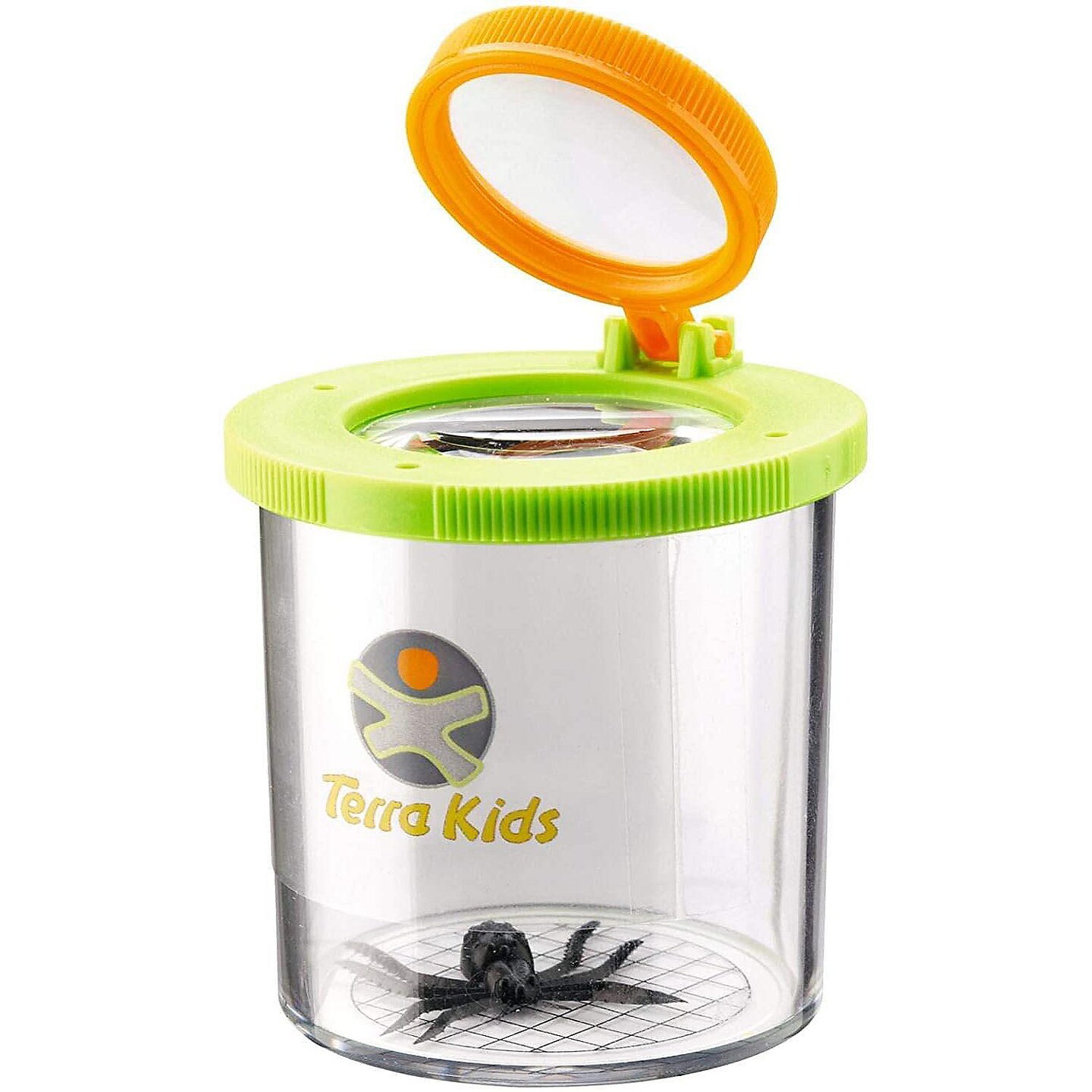 HABA Terra Kids Beaker Magnifier Clear Bug Catcher with two Magnifying Glasses for Children&#x27;s Nature Exploration