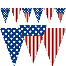 100 Ft. x 18&#x22; Stars &#x26; Stripes Plastic Pennant Hanging Banner Decoration