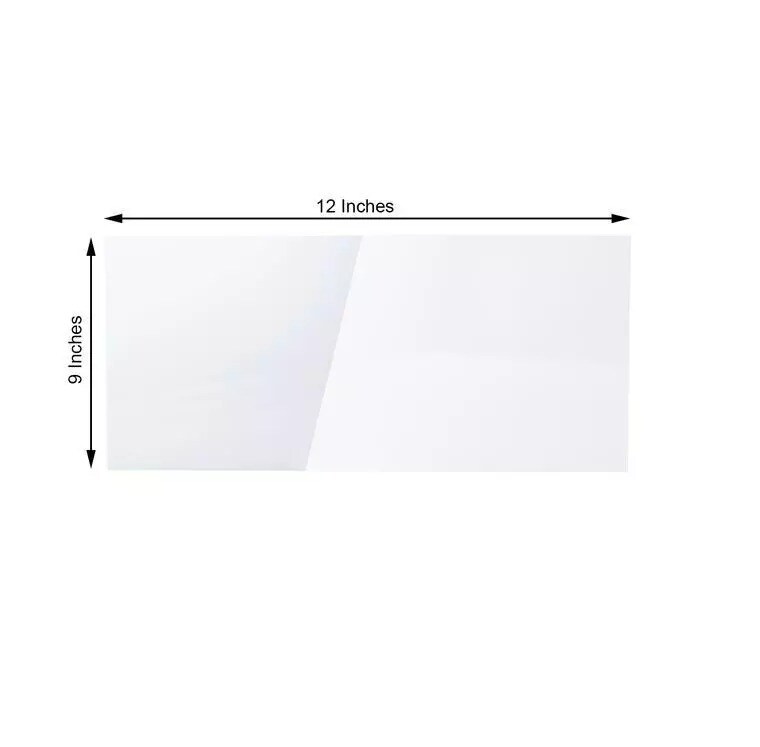 2 CLEAR 12" PLEXIGLASS SHEETS Rectangular Acrylic Sign Boards