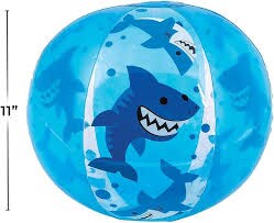 Mini Inflatable 5&#x22; Shark Beach Balls - 6 Pc.