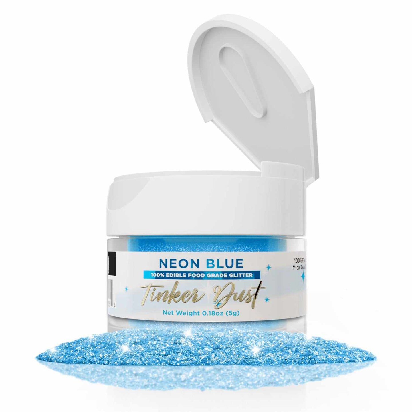 Neon Blue Edible Glitter | Tinker Dust&#xAE; 5 Grams