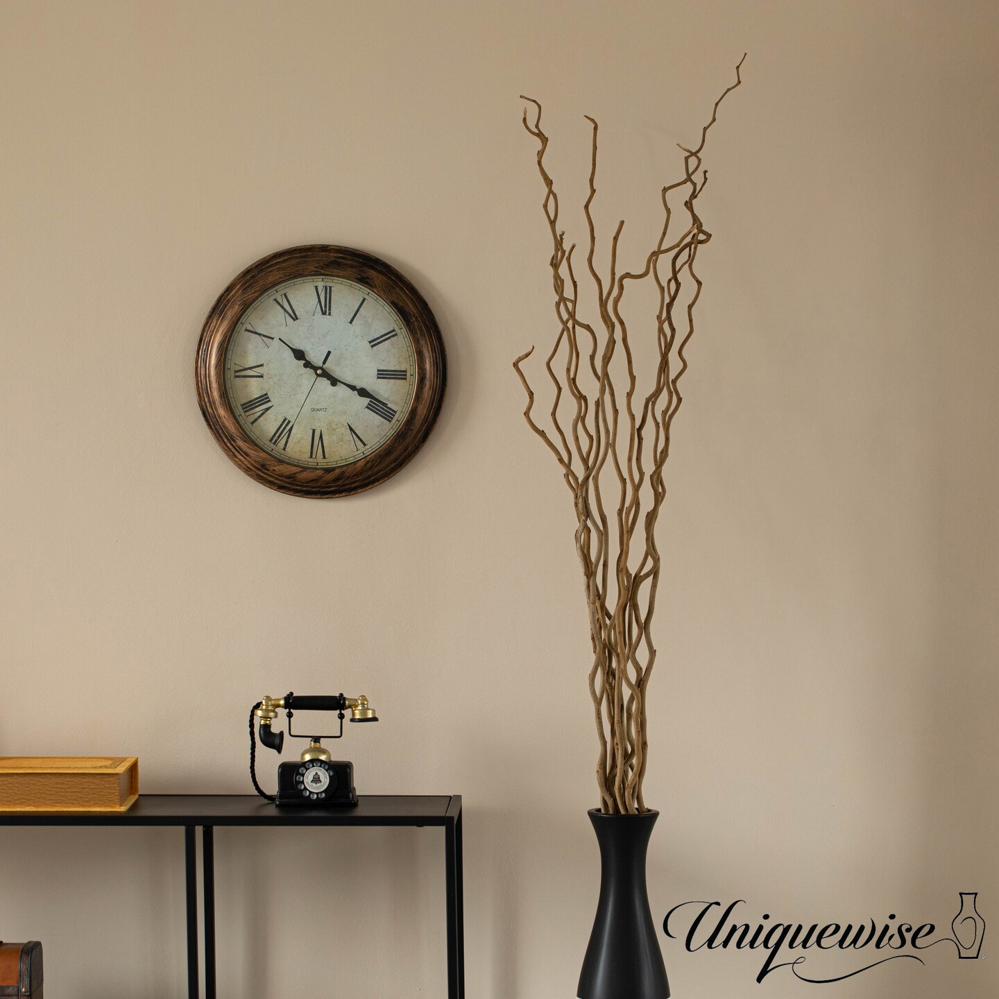 Uniquewise 12 pcs Brown Natural Decorative Dry Branches Authentic Mulberry Sticks, Home Decoration and Wedding Craft 47 in, DIY Greenery Plants Craft Vases fillers Garden Hotel Farmhouse Decor