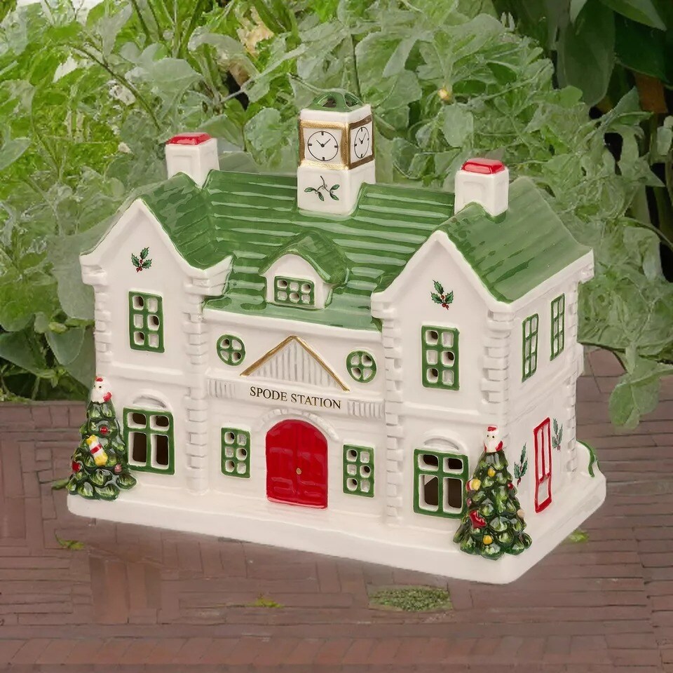 Spode – Christmas Tree Collection Miniature Christmas Village Train Station