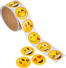 Christmas Emoji Sticker Roll 100 Pc.