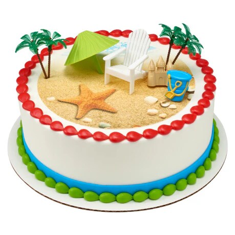 Beach Chair &#x26; Umbrella Cake Kit 6-Piece set
