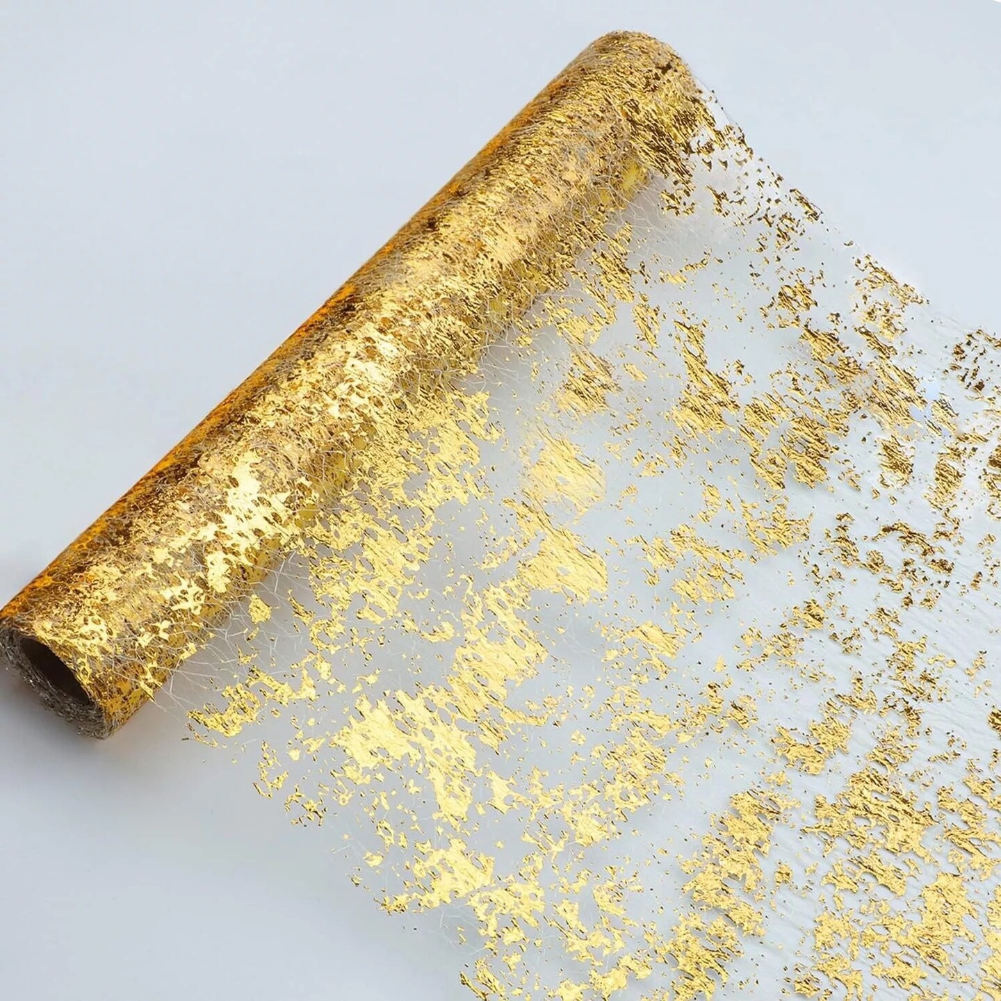 Metallic Mesh Polyester Table Runner