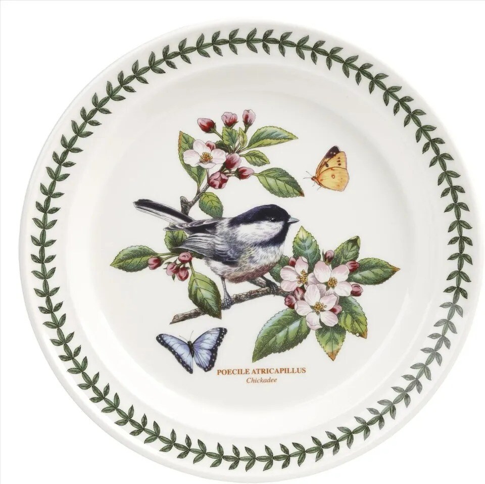 Portmeirion Botanic Garden Birds Collection Dinner Plates | Set of 6 Plates