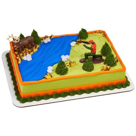 Deer Hunting Hunter and Buck Cake Kit Cake Kit 4 Piece