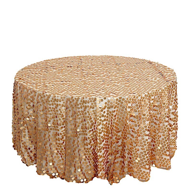 120&#x22; Large Payette Sequin Round Tablecloth