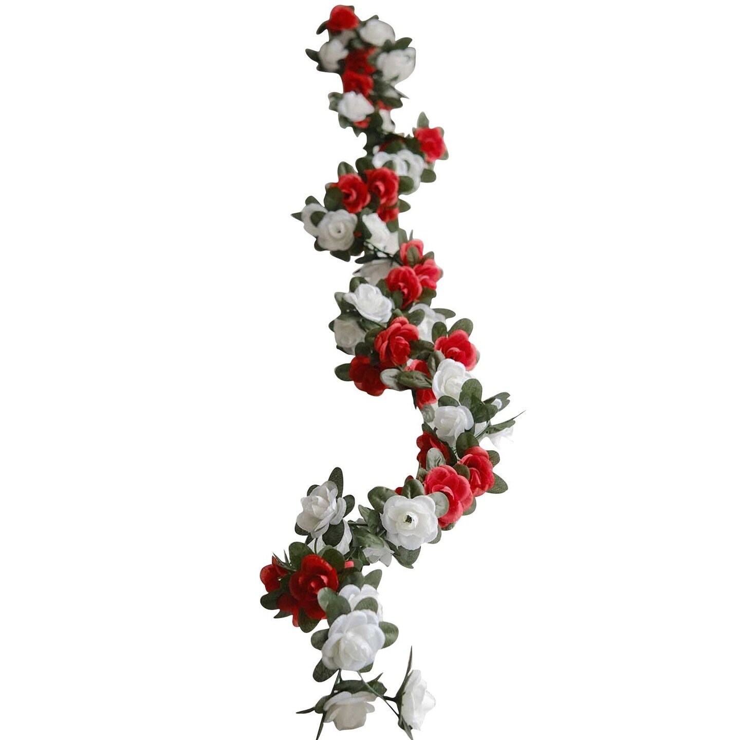 2 Silk 8 ft Mini Rose Hanging Garlands